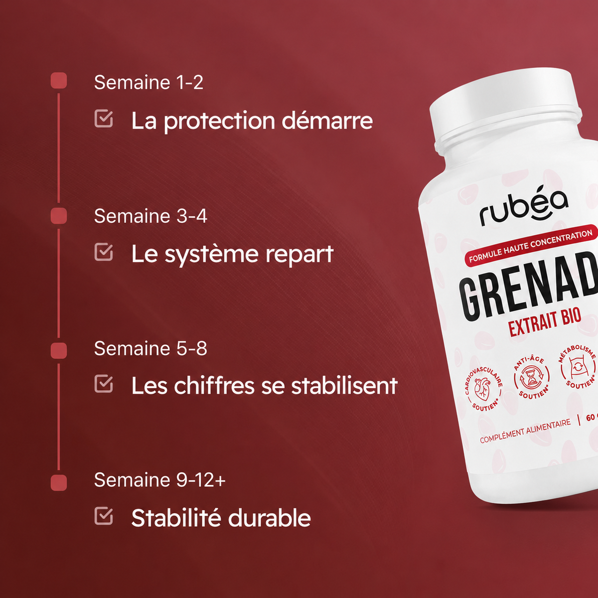 Extrait de grenade bio en gélules